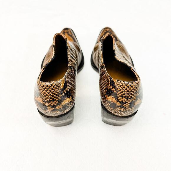 Chloe Rylee Python Embossed Leather Booties Shoes Size 41 Italy - Picture 2 of 5